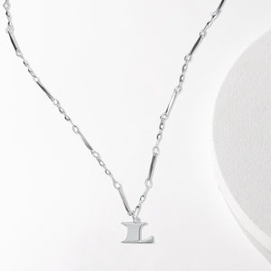 Letter Necklace (L) - Silver